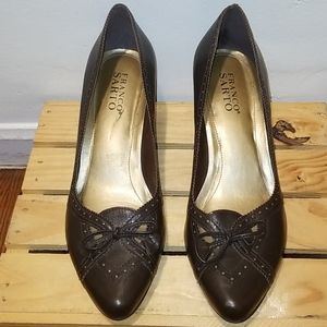Franco Sarto Chocolate Leather Heels